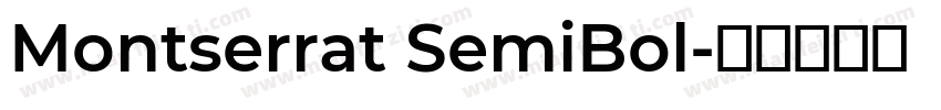 Montserrat SemiBol字体转换